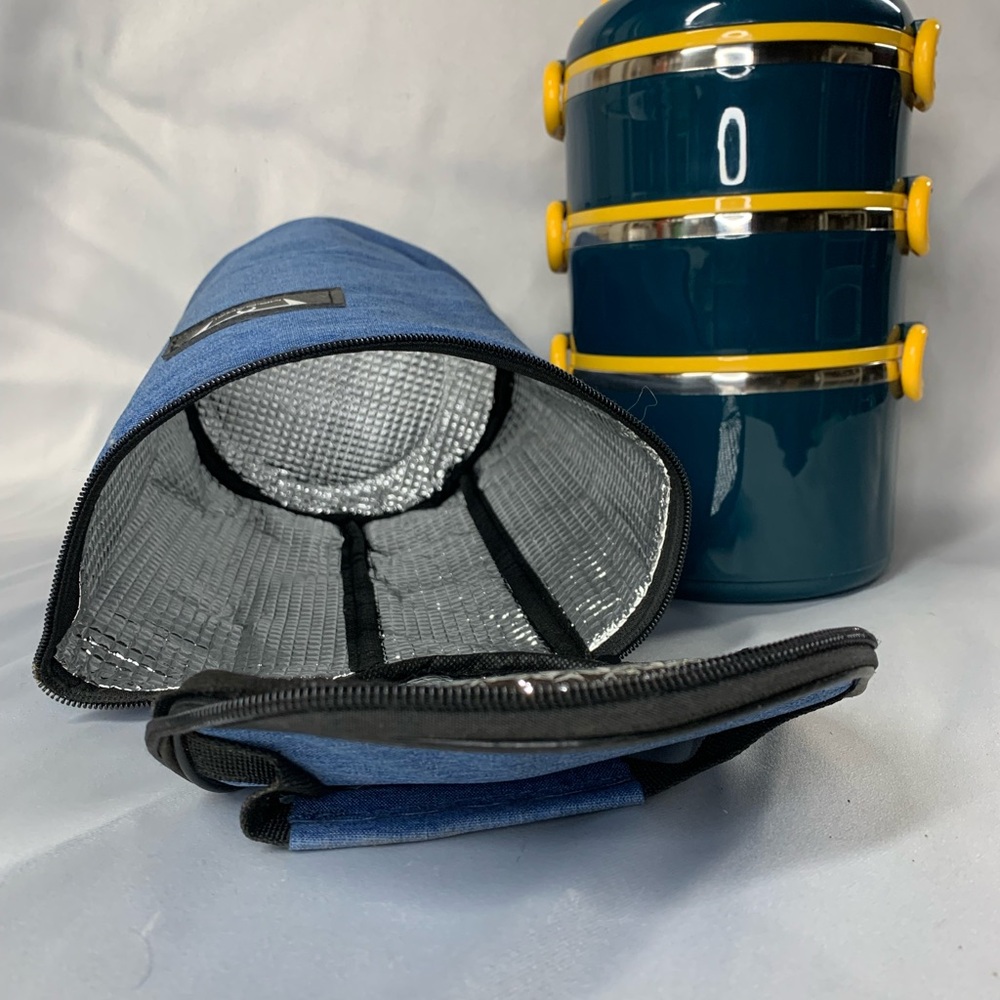 Mr Dakai 3-Tier Bento Box and Insulated Carrying Case